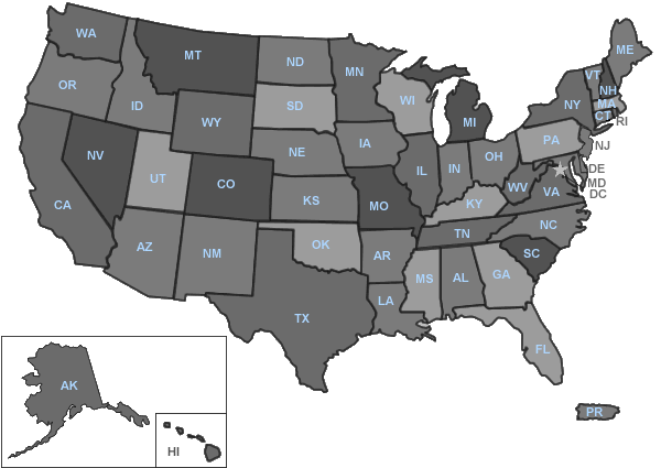 Select a state for a list of state contacts.  Links for commonwealths and territories are listed below.