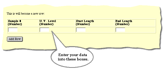 Enter Data in Boxes